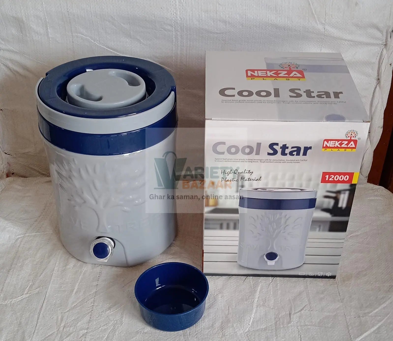 Insulated Plastic Water Rover Jug with a Sturdy Handle, Water Jug Camper with Tap Plastic Insulated Water Water Storage Cool Water Storage for Home & Travelling (2500ML, 7500ML, 12000ML) Travel Sahayak