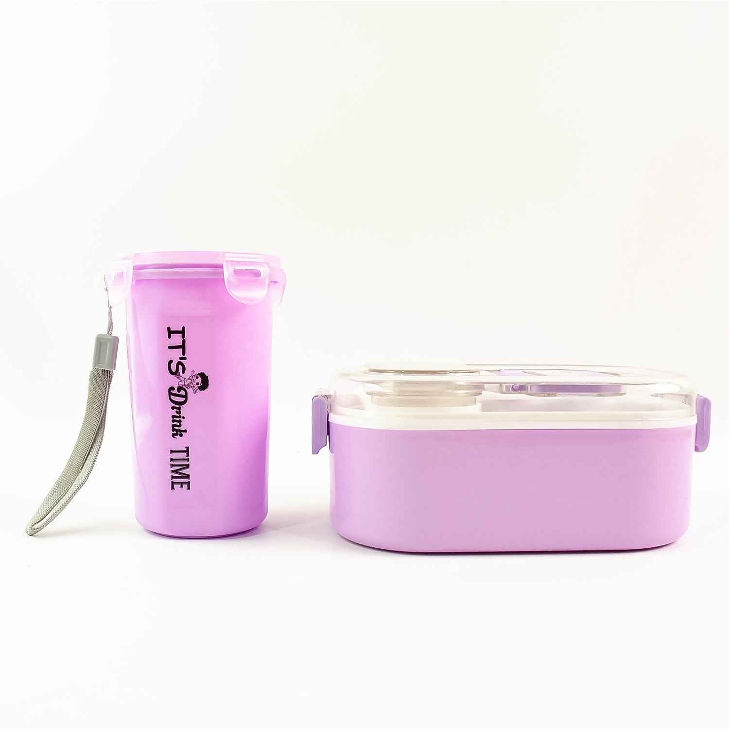 Multi-functional 1 Set Leakproof Lunch Box With Cutlery Tumbler