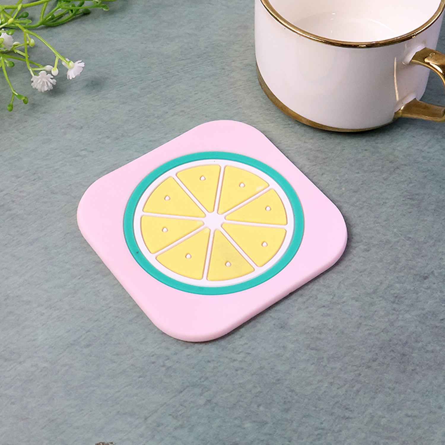 Premium Silicone Drink Coaster (1 Pc 88 Cm Mix Design)