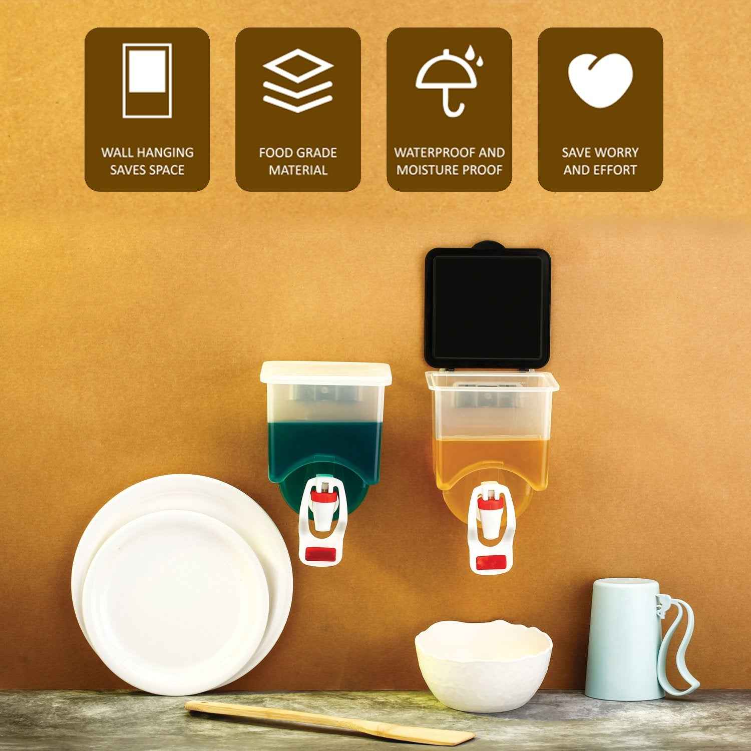 2972 Wall Mounted Oil Dispenser Bottle (1100ml Approx)