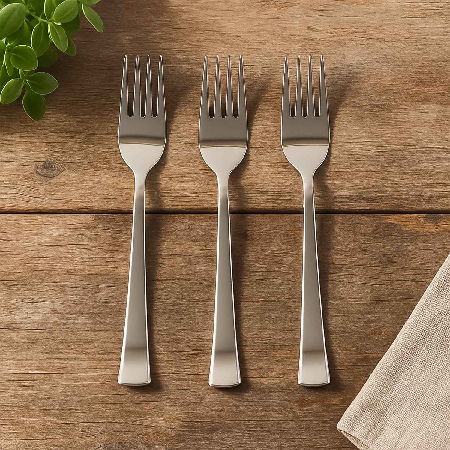 Premium Stainless Steel Dinner Fork - (3 Pc Set)