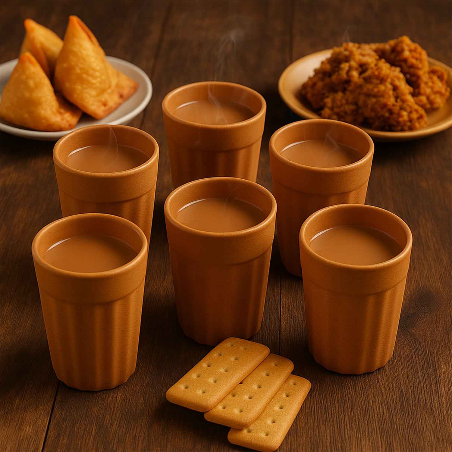 Konvex Traditional Chai Cups (125 Ml 6 Pc)