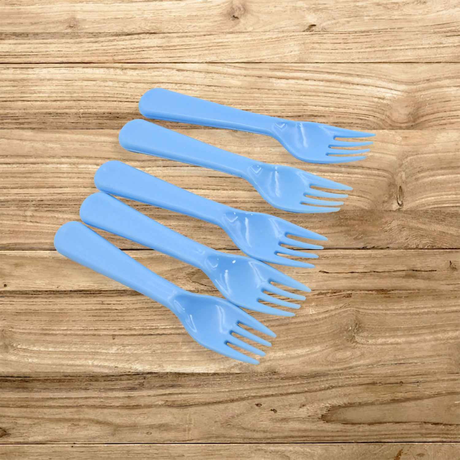 5895 Reusable Premium Heavy Weight Plastic Forks Party Supplies One Size Plastic 5pc Serving Fork Set For Kitchen Travel Home (5pc)