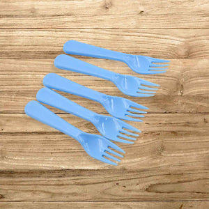 5895 Reusable Premium Heavy Weight Plastic Forks Party Supplies One Size Plastic 5pc Serving Fork Set For Kitchen Travel Home (5pc)
