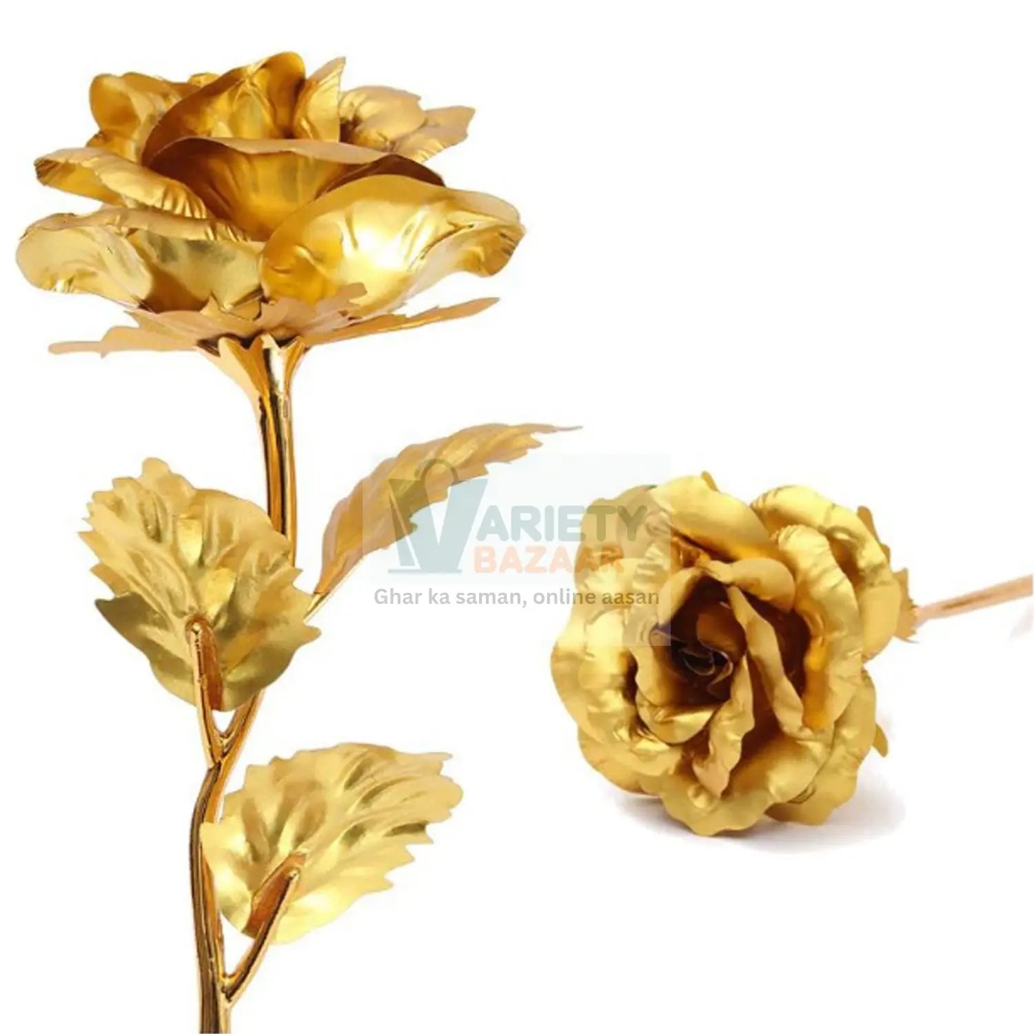 Luxury Decorative Gold Plated Artificial Golden Rose with Premium Box travel sahayak