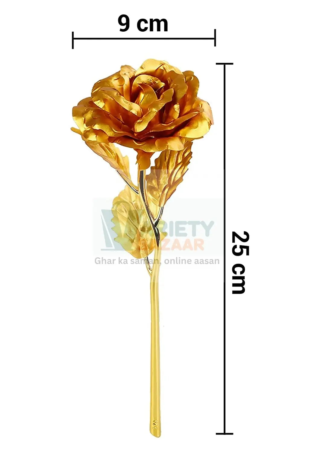 Luxury Decorative Gold Plated Artificial Golden Rose with Premium Box travel sahayak