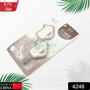 MULTIPURPOSE STRONG HOOK SELF-ADHESIVE HOOKS FOR WALL HEAVY PLASTIC HOOK, STICKY HOOK HOUSEHOLD FOR HOME , DECORATIVE HOOKS, BATHROOM & ALL TYPE WALL USE HOOK , SUITABLE FOR BATHROOM, KITCHEN, OFFICE Travel Sahayak