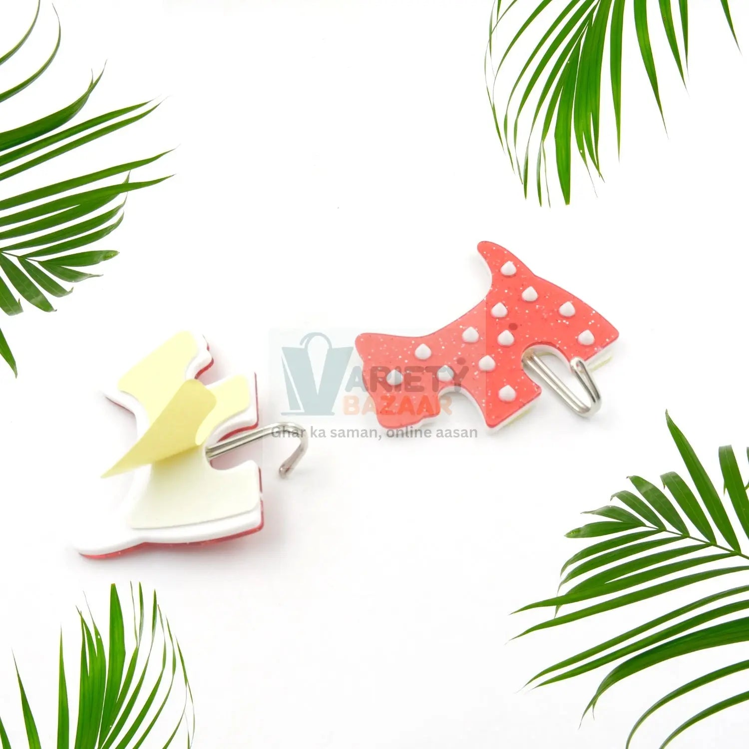 MULTIPURPOSE STRONG HOOK SELF-ADHESIVE HOOKS FOR WALL HEAVY PLASTIC HOOK, STICKY HOOK HOUSEHOLD FOR HOME , DECORATIVE HOOKS, BATHROOM & ALL TYPE WALL USE HOOK , SUITABLE FOR BATHROOM, KITCHEN, OFFICE Travel Sahayak