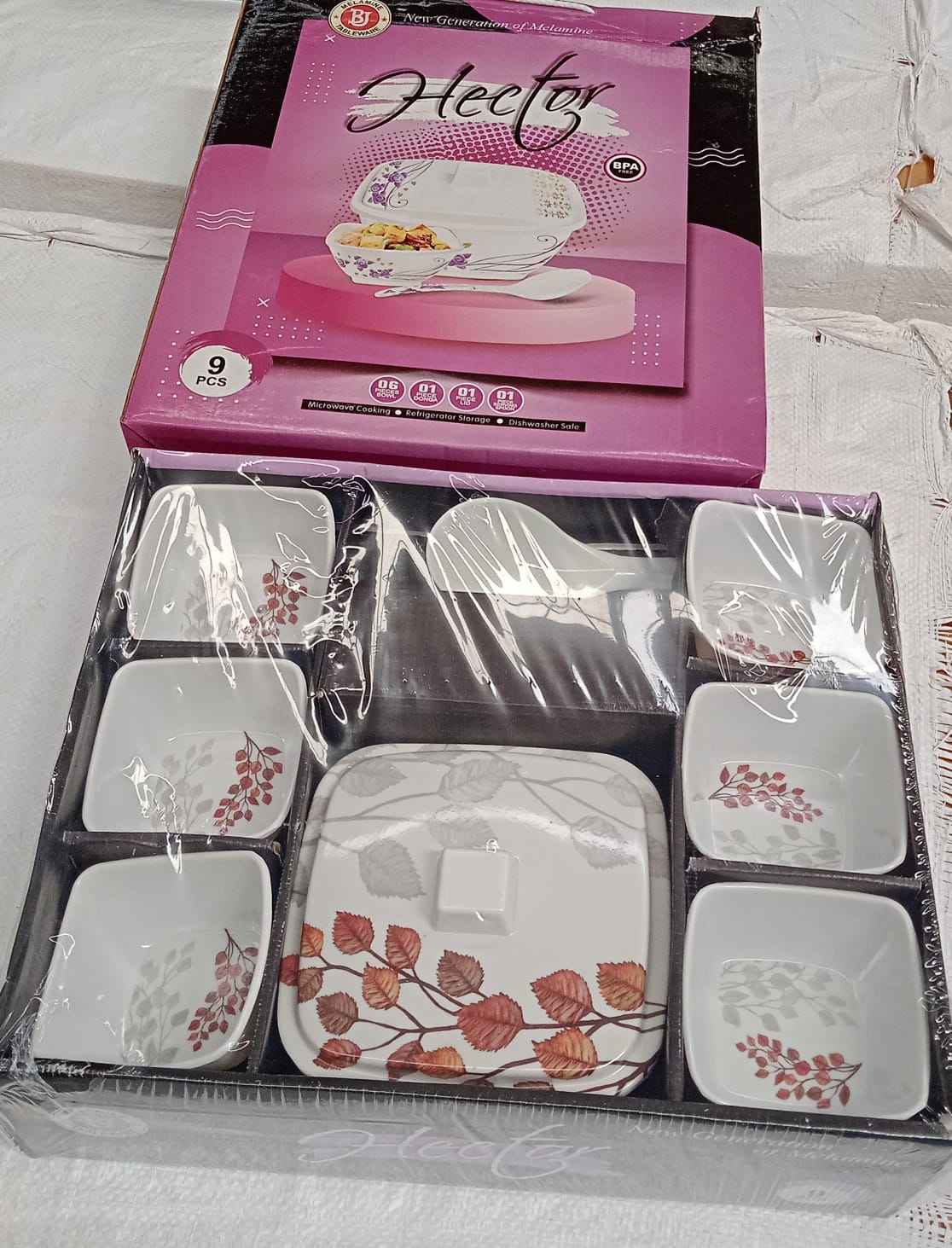 Hector High Quality Dinning Dinner Pudding Set (9 Pcs Set)