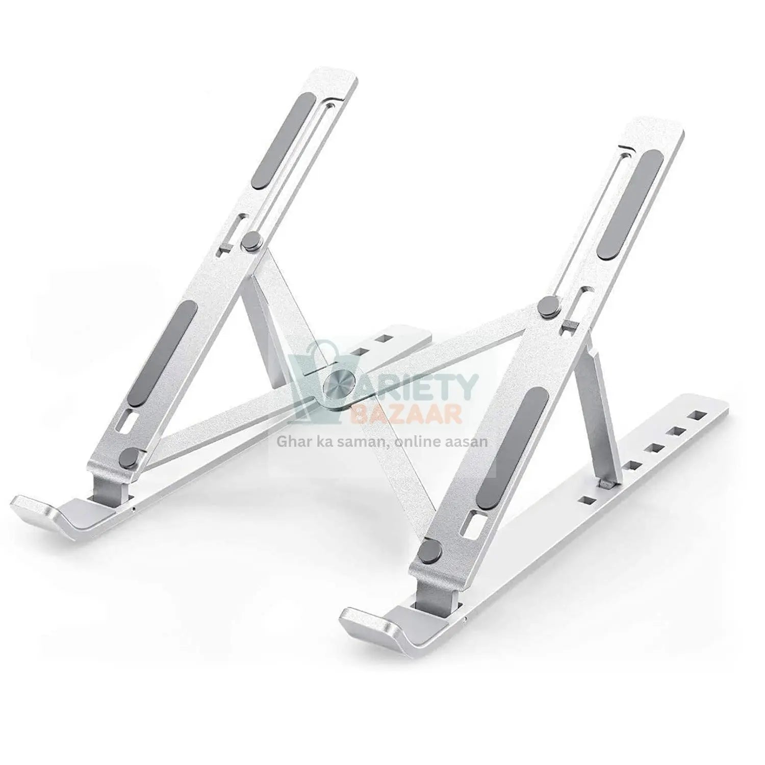 Metal Portable Laptop Stand – 6-Angle Adjustable Riser for Laptops, Phones & Tablets Variety Bazaar