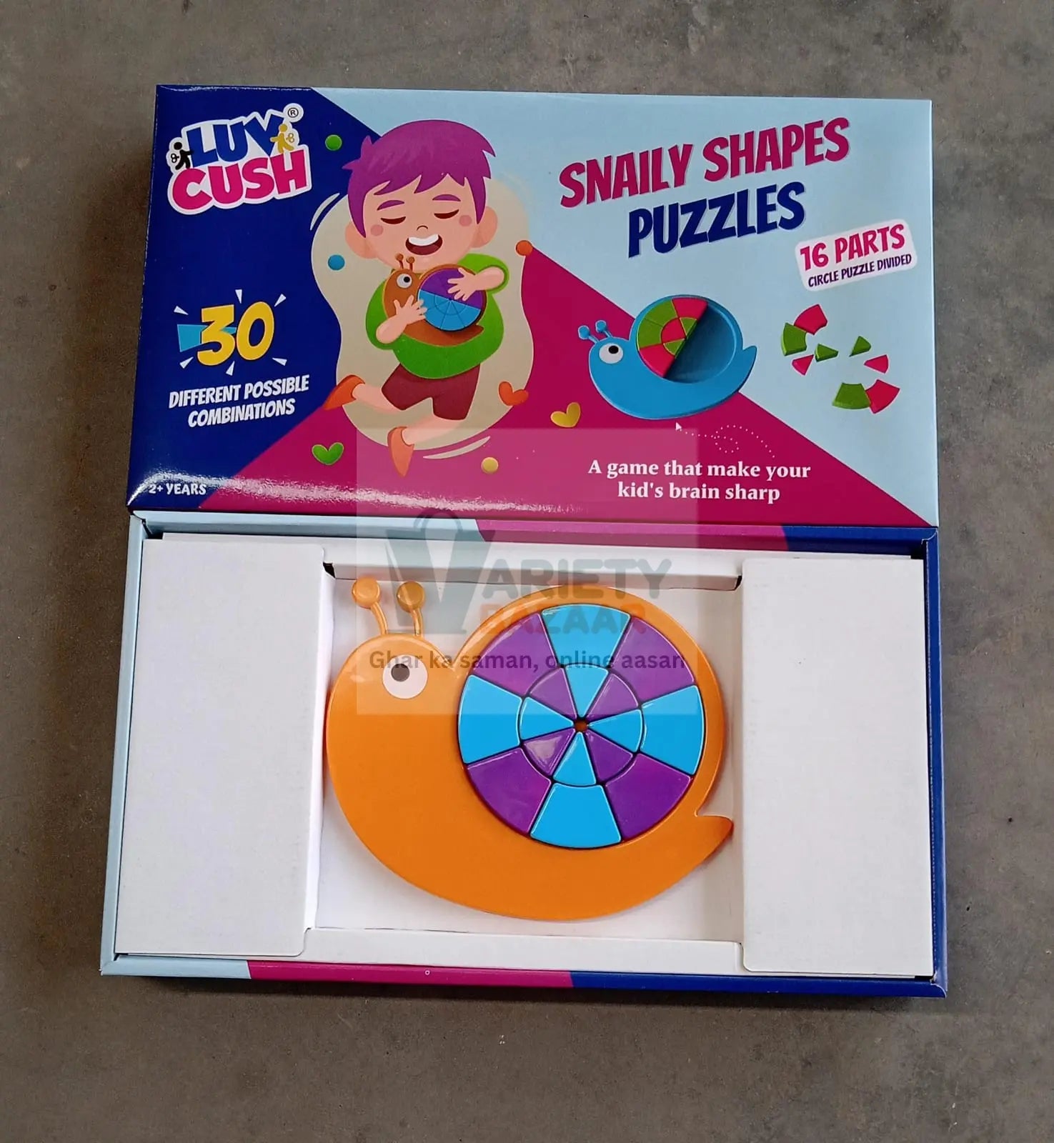 Mini Snail Puzzle – STEM Educational Toy, Puzzle Games for Ages 3-6 (Mix Color) Variety Bazaar