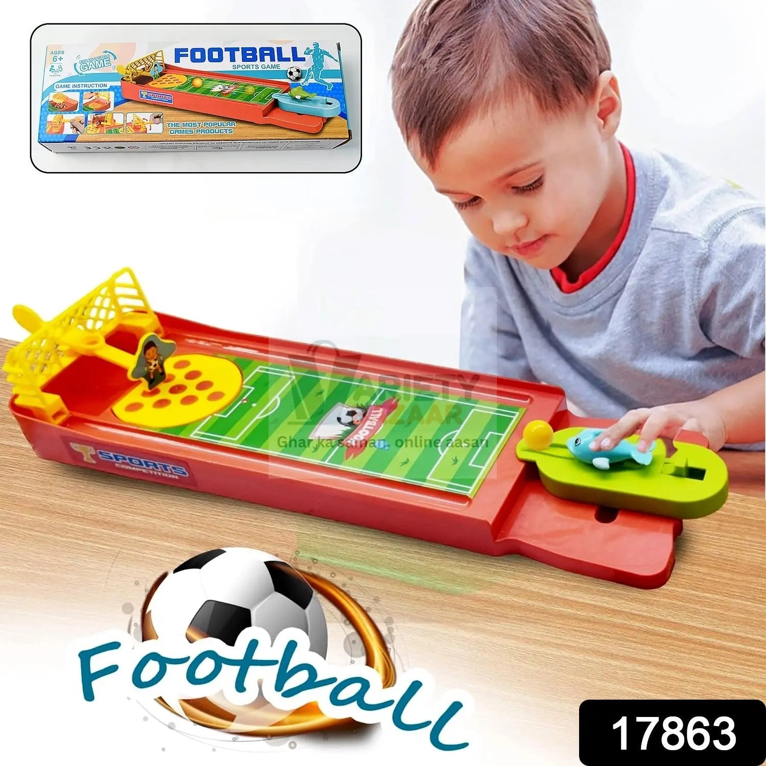 Mini Table Top Finger Football Game for Kids-Desktop Game for Kids & Adults, Fun Indoor Finger Bowling Game for Boys & Girls, Family Board Game Variety Bazaar