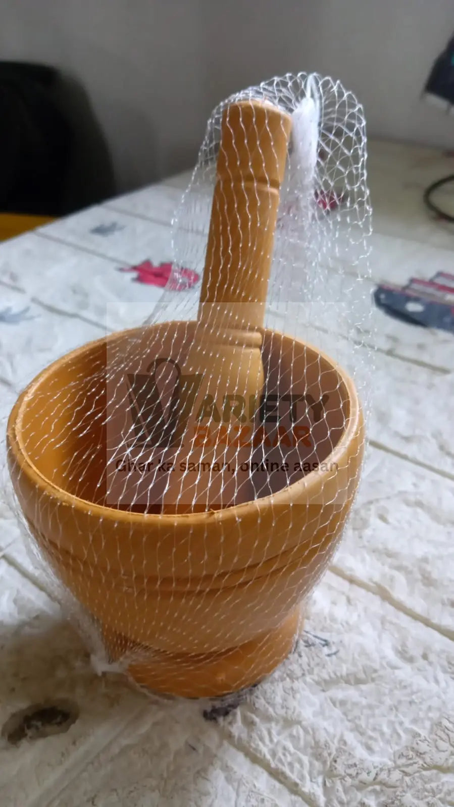 Mortar and Pestle Spice Grinder - Traditional Khalbatta for Kitchen Herb & Spice Preparation Variety Bazaar