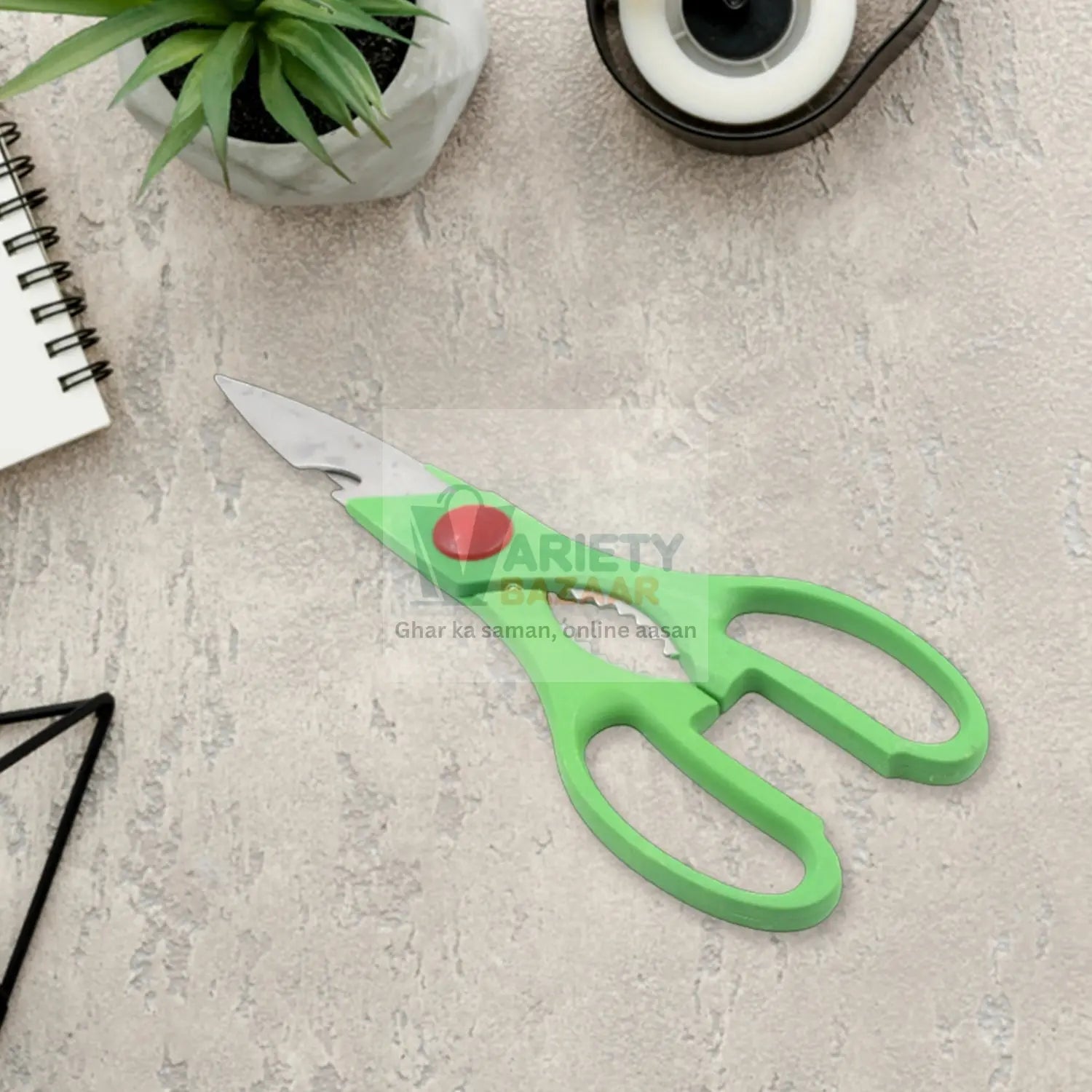 Multi-Function Kitchen Household for Vegetables, Fruit, Cheese & Meat Slices with Bottle Opener Stainless Steel Sea Food Scissor Travel Sahayak
