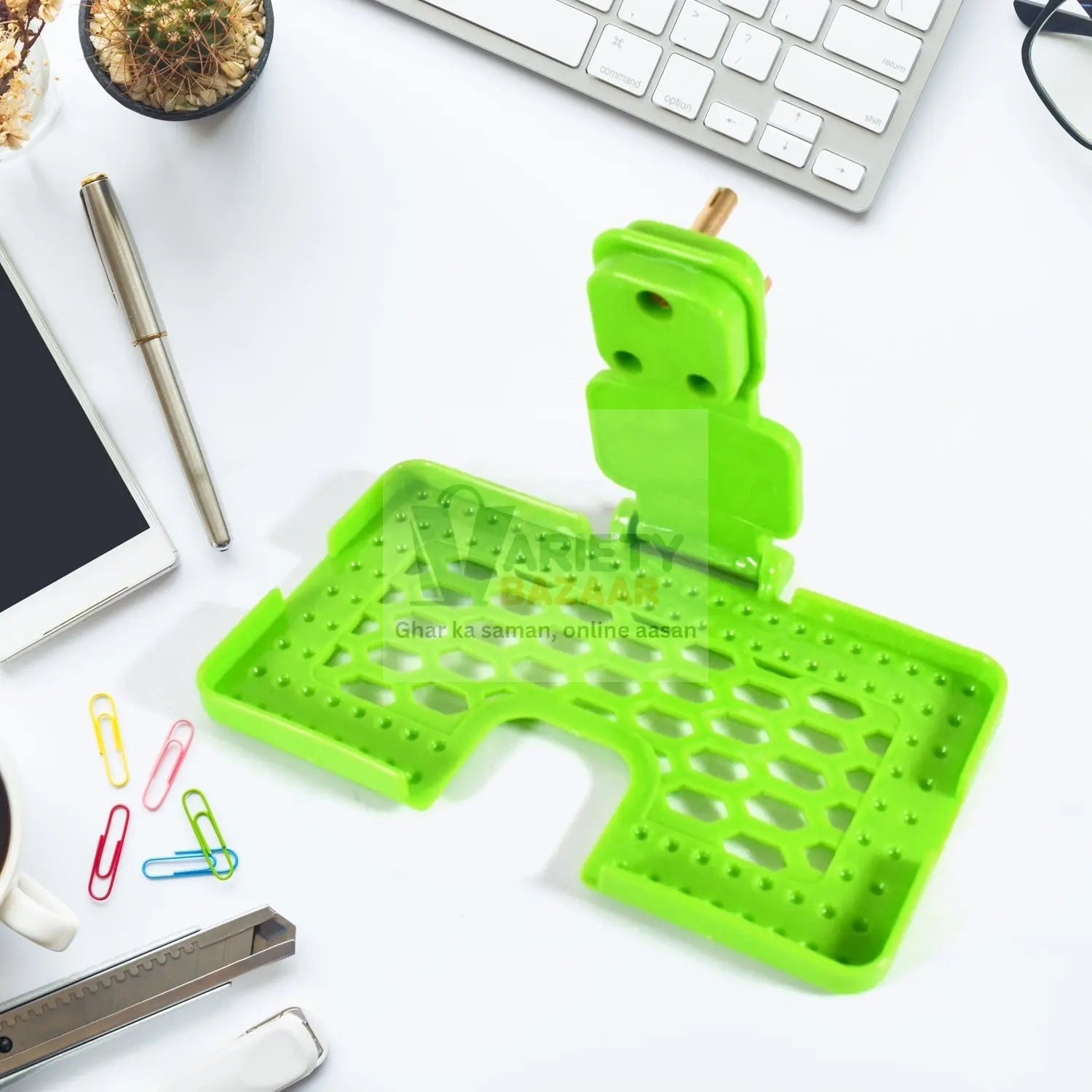 Multi-Purpose Wall Holder Stand for Charging Mobile, Just Fit in Socket and Hang (Mix Color / 1 pc) Variety Bazaar