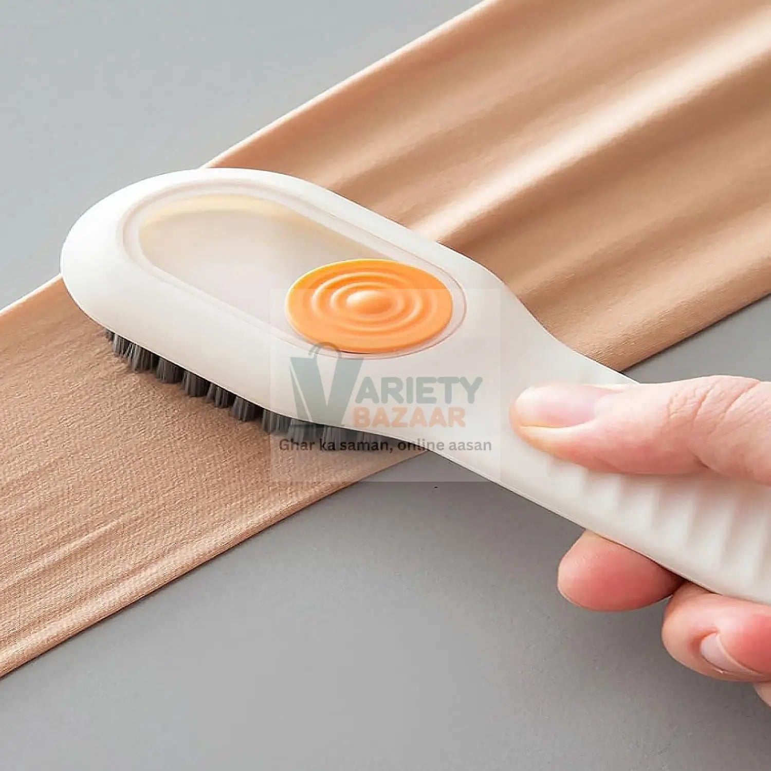 Multifunctional Scrubbing Brush with Liquid / Soap Dispenser, Cleaning Brush with Liquid / Soap Dispenser, Shoe Brush for Cleaning, Cloth Cleaning Brush with Handle Liquid Shoe Brush For Shoe Clothes (1 Pc) Variety Bazaar