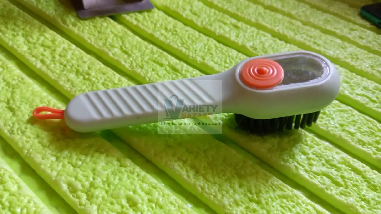 Multifunctional Scrubbing Brush with Liquid / Soap Dispenser, Cleaning Brush with Liquid / Soap Dispenser, Shoe Brush for Cleaning, Cloth Cleaning Brush with Handle Liquid Shoe Brush For Shoe Clothes (1 Pc) Variety Bazaar