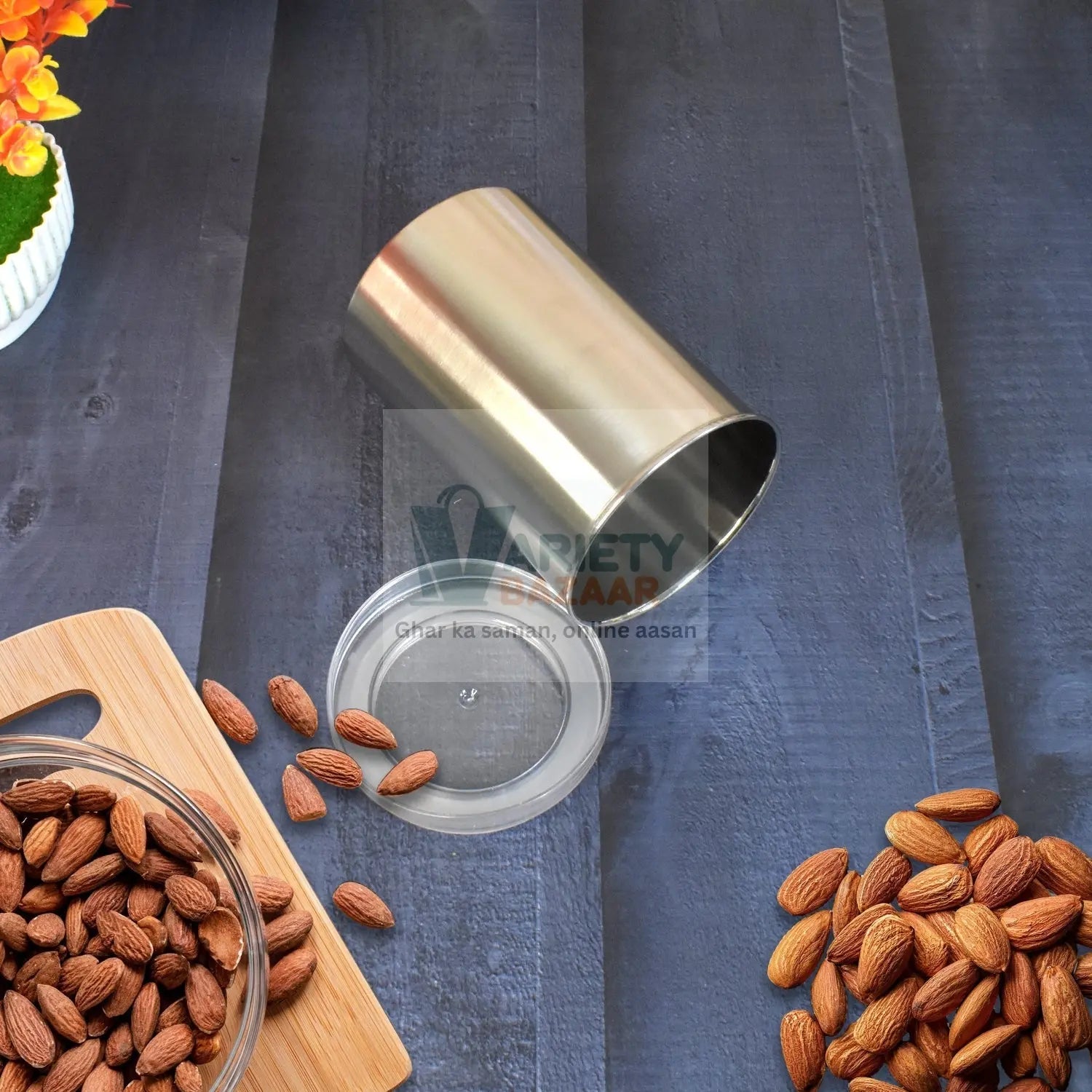 Multipurpose Stainless Steel Airtight Containers with See Through Lid (1 Pc / 1000 ML) Variety Bazaar