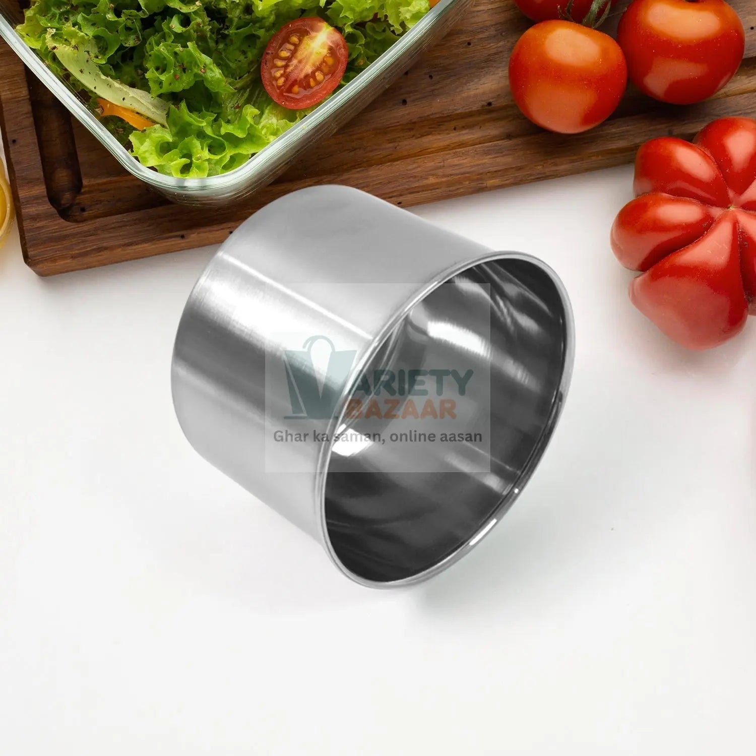 Multipurpose Stainless Steel Airtight Containers with See Through Lid (2 Pc / 500 ML) Variety Bazaar