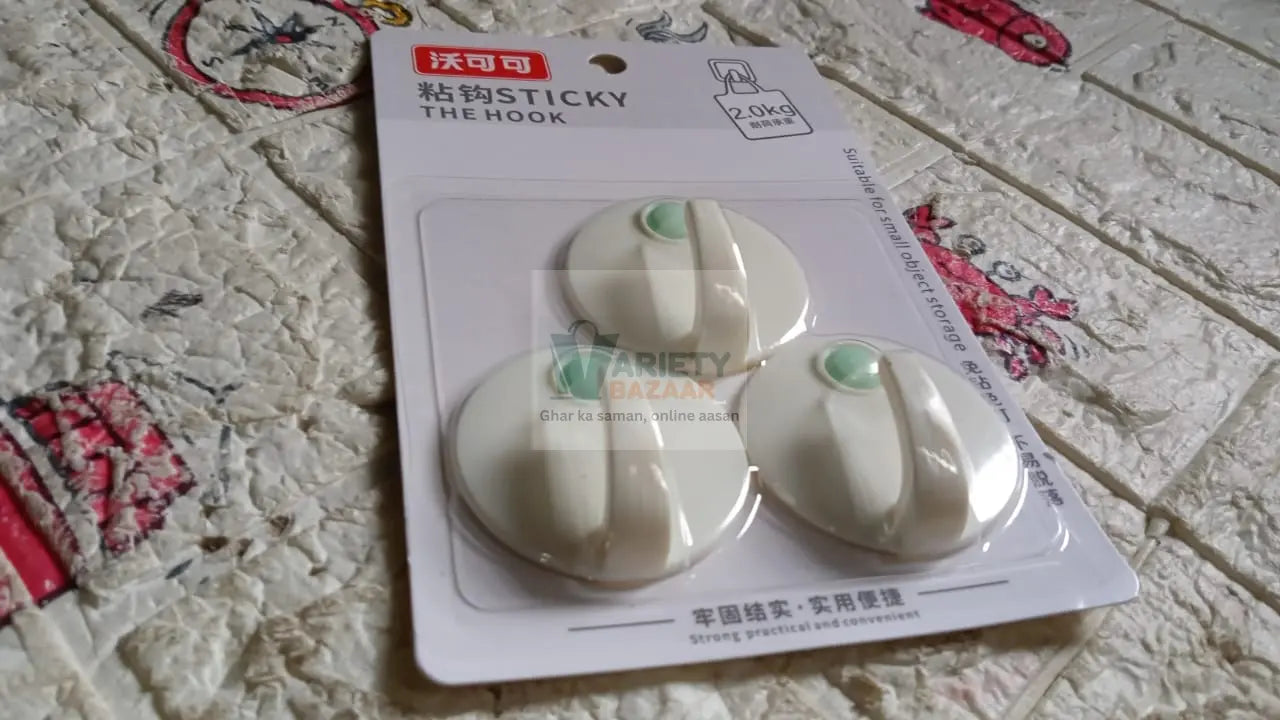 Multipurpose Strong Hook Self-Adhesive hooks for wall Heavy Duty Hook, Sticky Hook Household For Home, Decorative Hooks, Bathroom & All Type Wall Use Hook, Suitable for Bathroom, Kitchen, Office Travel Sahayak