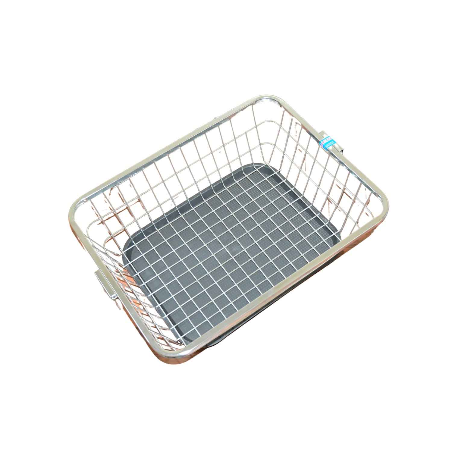 5853 Dish Drainer Rack With Drip Tray Stainless Steel Dish Drainer Rack With Drip Tray Utensil Drying Stand For Kitchen Plate Rack Bartan Basket For Kitchen Utensilsdish Drying Rack With Drainerbartan Basketplate Stand ( 57 X 45 X 19 Cm)