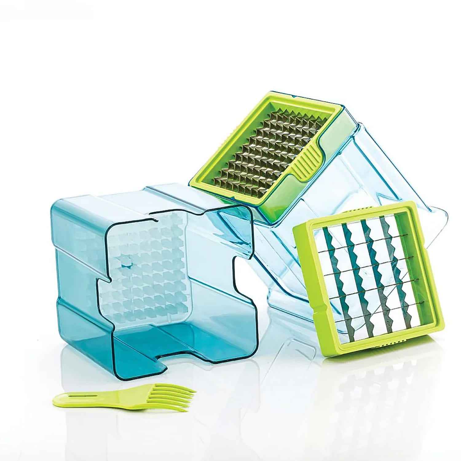 2 In 1 Potato Chipser Slicer French Fries Maker Finger Chips Plastic Two Blades Finger Chips Cutter For Kitchen Accessoryvegetable Fruit Slicer (1 Pc)