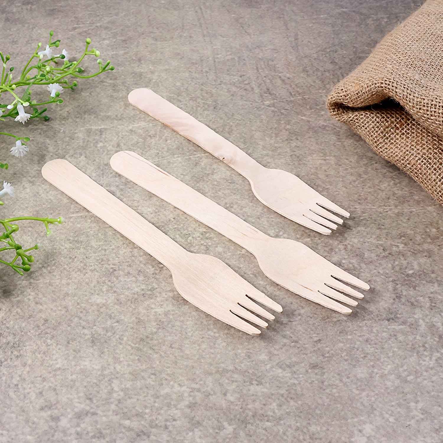 Freshee 160mm Wooden Fork 30 Pcs Pack