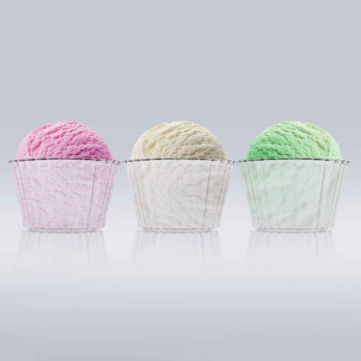 Premium Transparent Plastic Dessert Bowl Set 6 Pieces