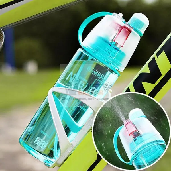 New Spray Portable Water Bottle (600ML) Variety Bazaar