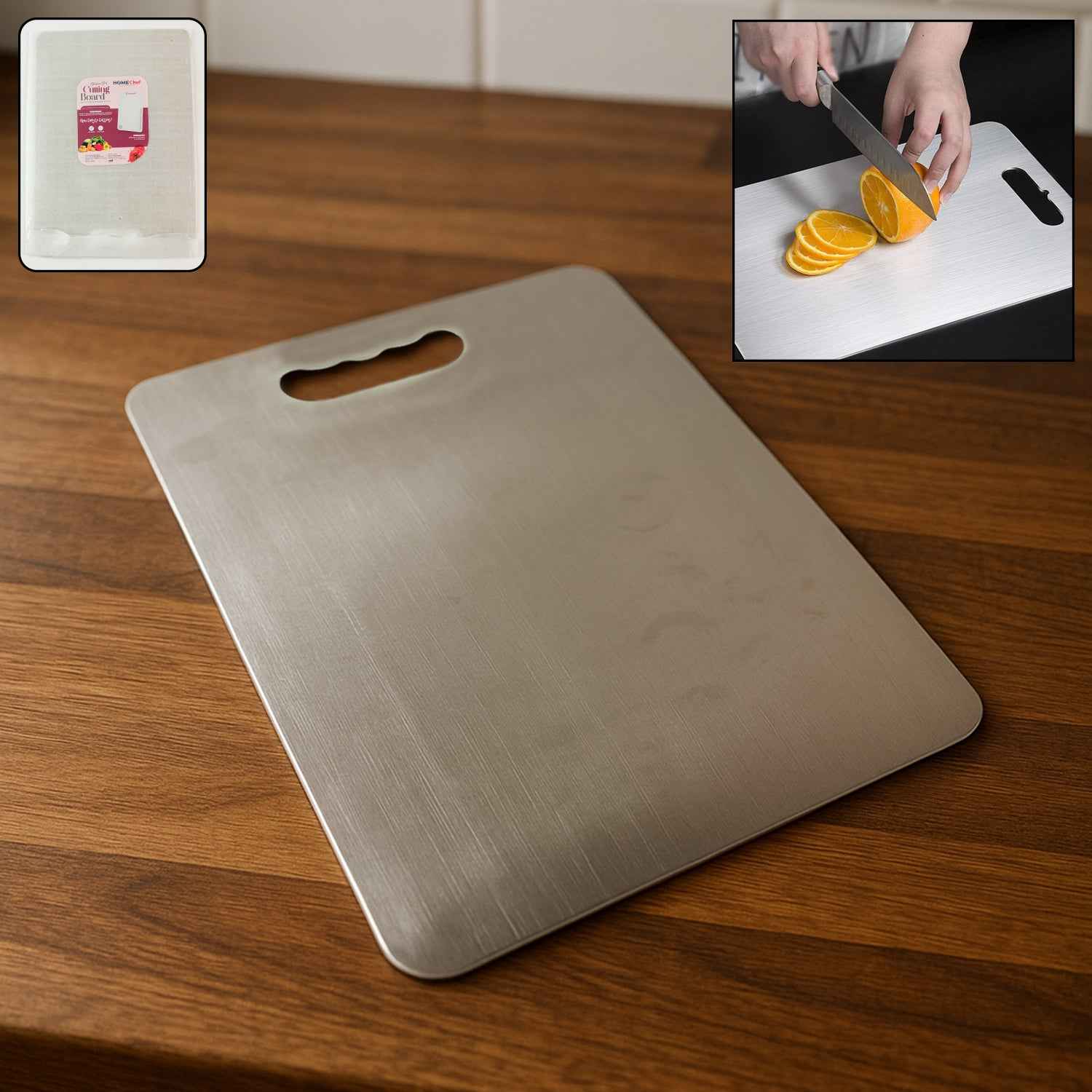 Premium Stainless Steel Cutting Board 229mm X 330mm (1 Pc)