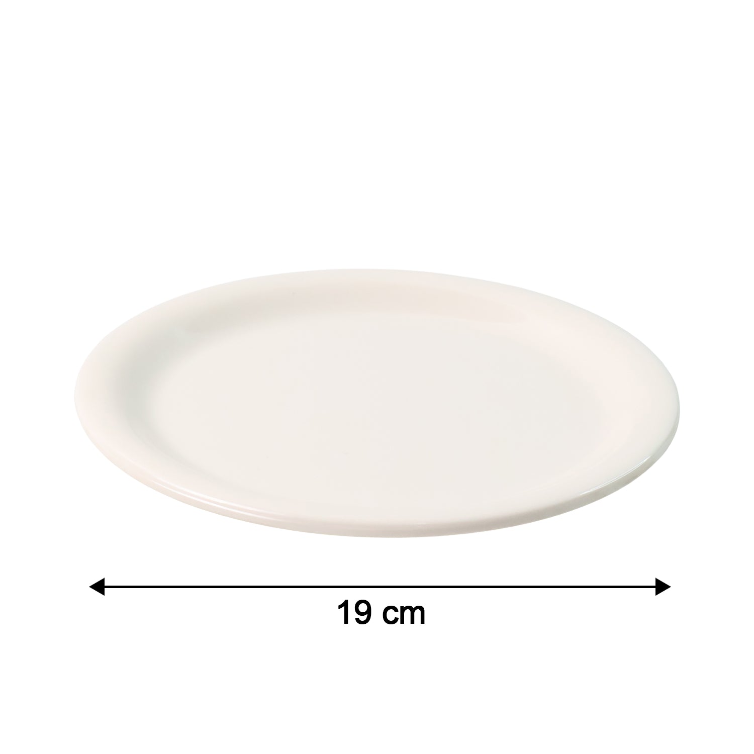 Plastic Round Dinner Serving Plate 19 Cm (1 Pc)