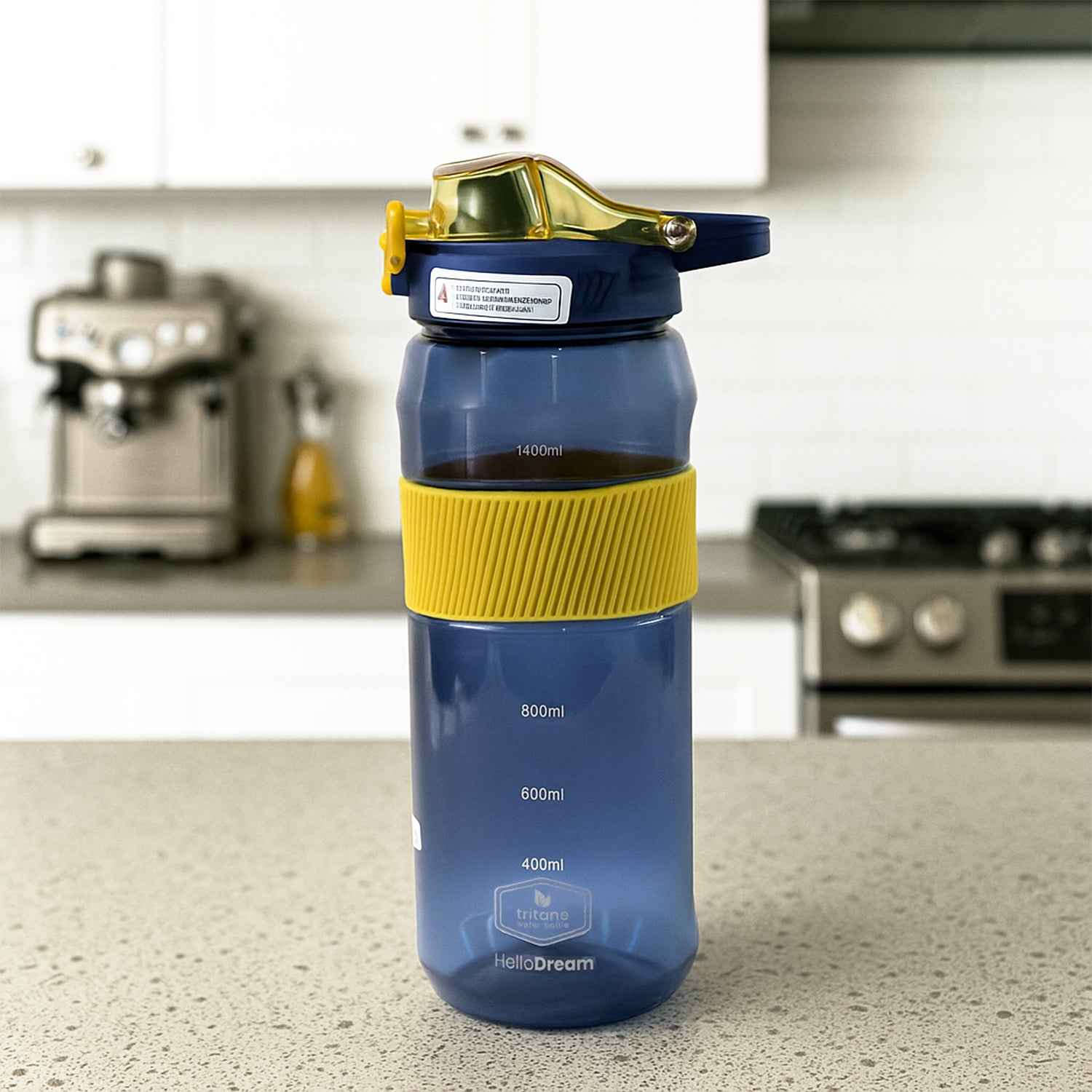 Sports Water Bottle With Flip Lock Lid 1400ml - (1 Pc)