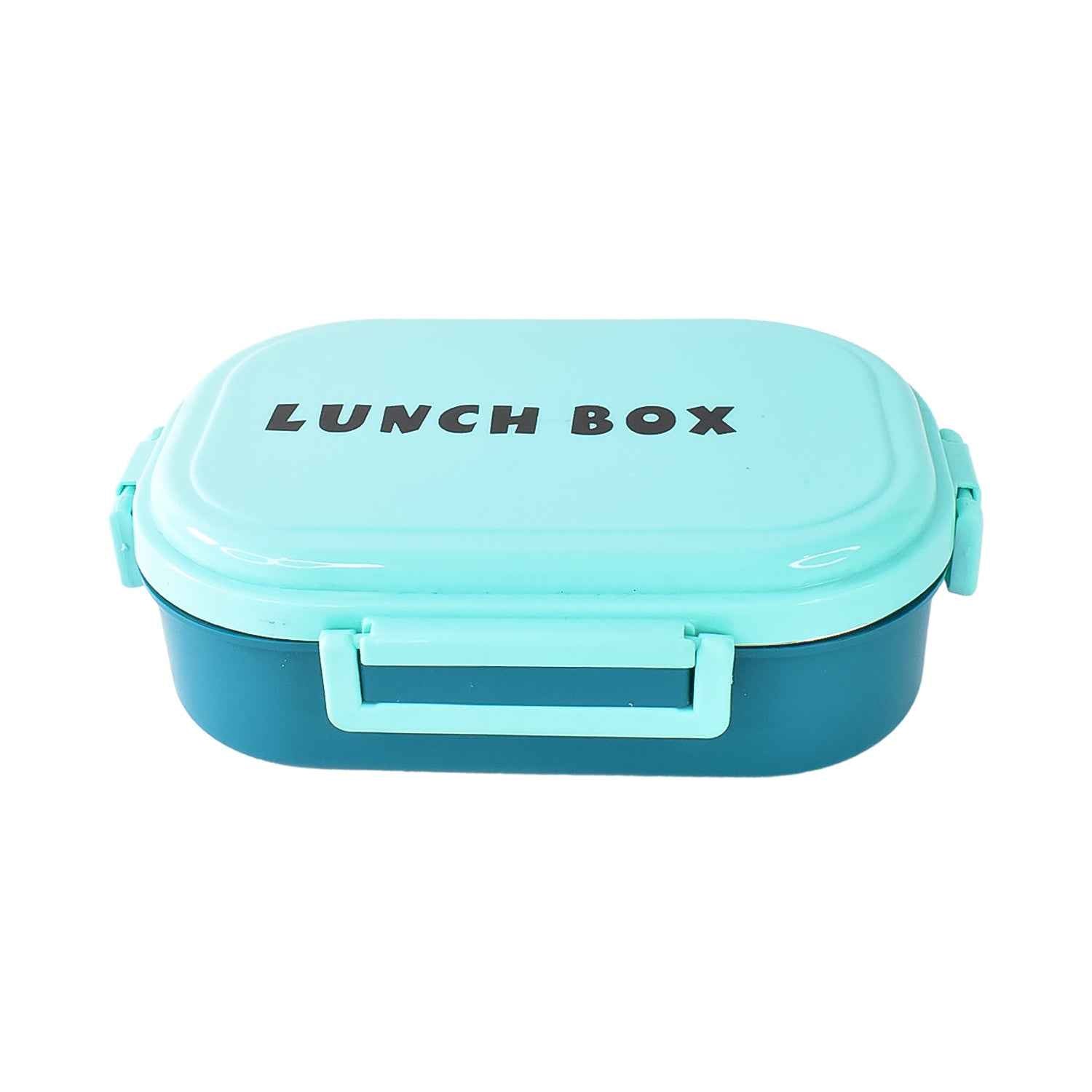 3 In 1 Spicy Bite Stainless Steel Lunch Box With Plastic Small Box Spoon (1 Set)