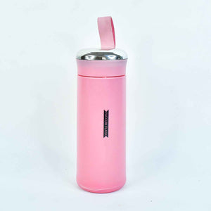 Water Bottle 400ml Leak Proof Glass Water Bottle With Daily Water Intake For Gym And Children Nice Bottle (1 Pc Pink Color)