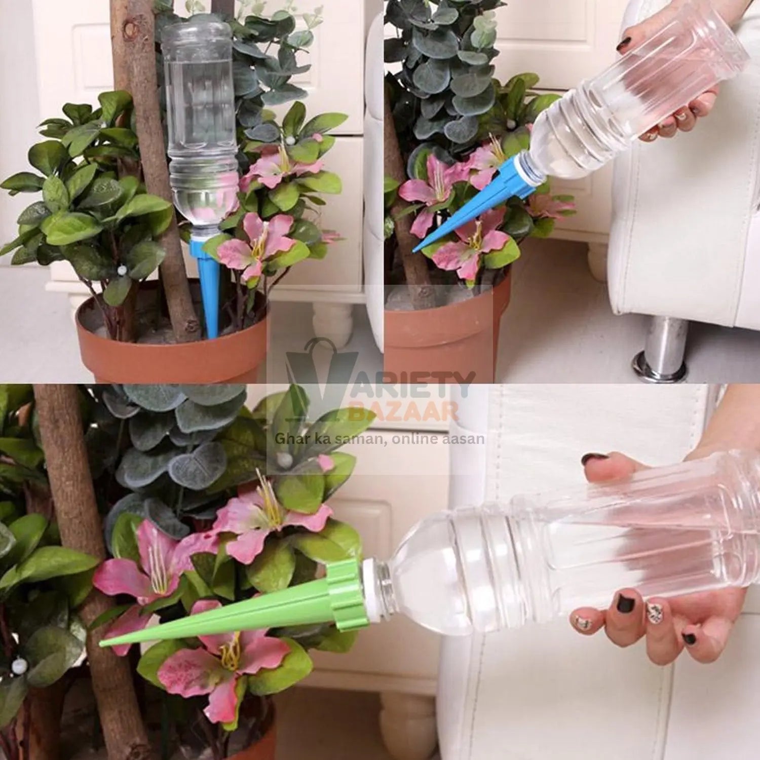 Plant Watering Spikes self Watering Spikes Water dripper for Plants, Adjustable Plant Watering Devices with Slow Release Control Valve Switch Travel Sahayak