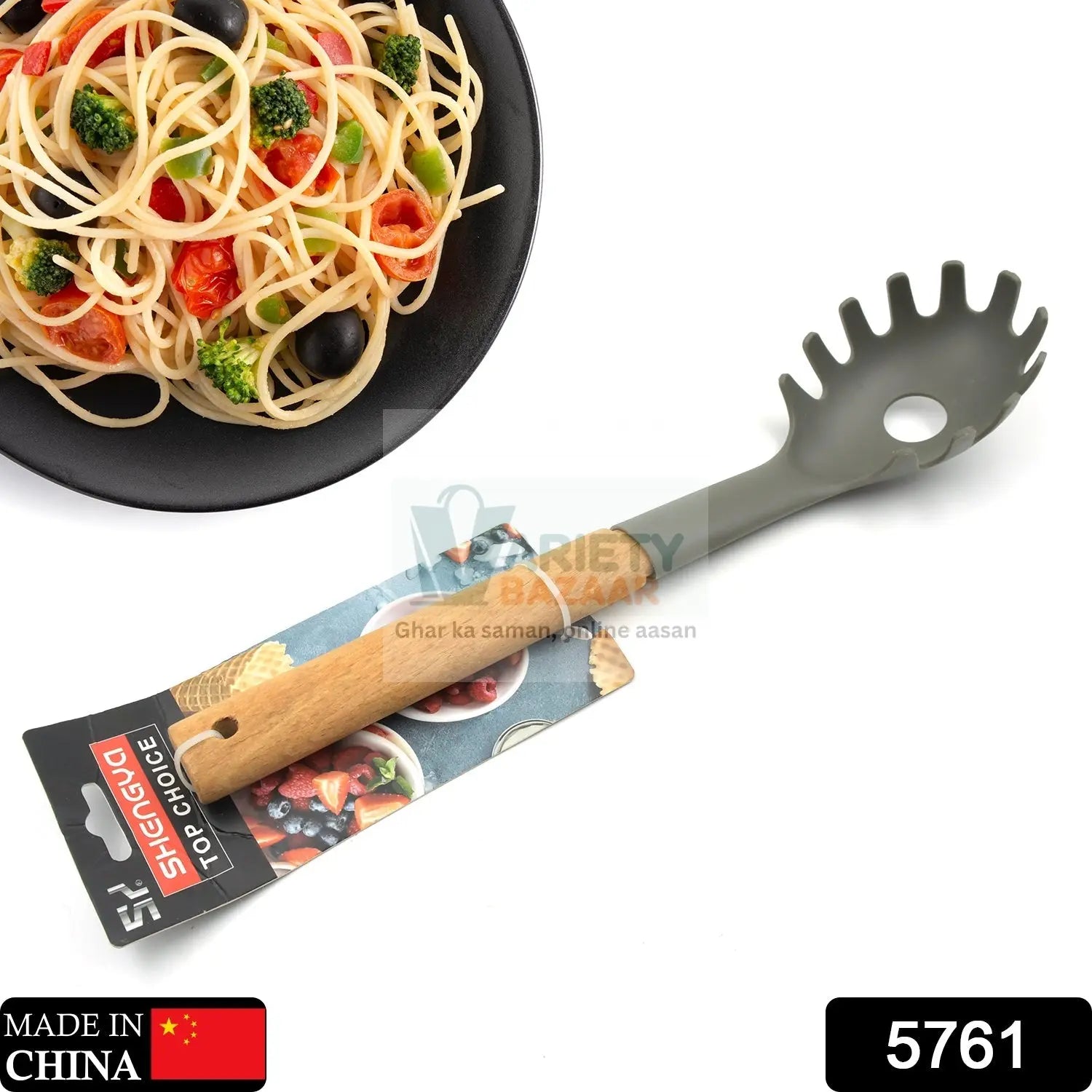 Plastic Kitchen Accessories Whisk , Pasta Spoon & Soup Spoon Heat Resistant Non Stick Spoons Kitchen Cookware Items (1 Pc ) Travel Sahayak