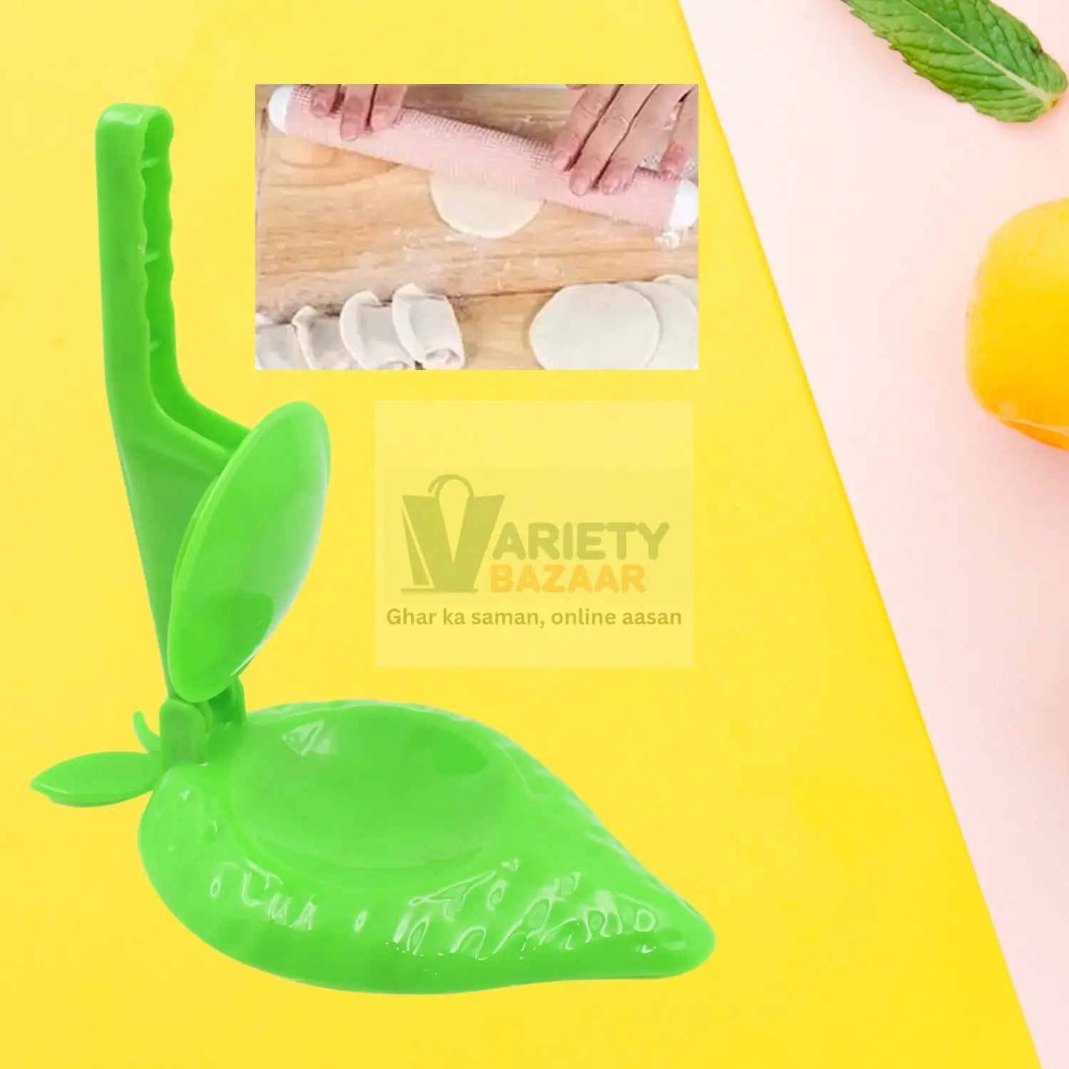 Plastic Kitchen Press: Strawberry Design, Manual, Easy to Use (1 Pc) Travel Sahayak