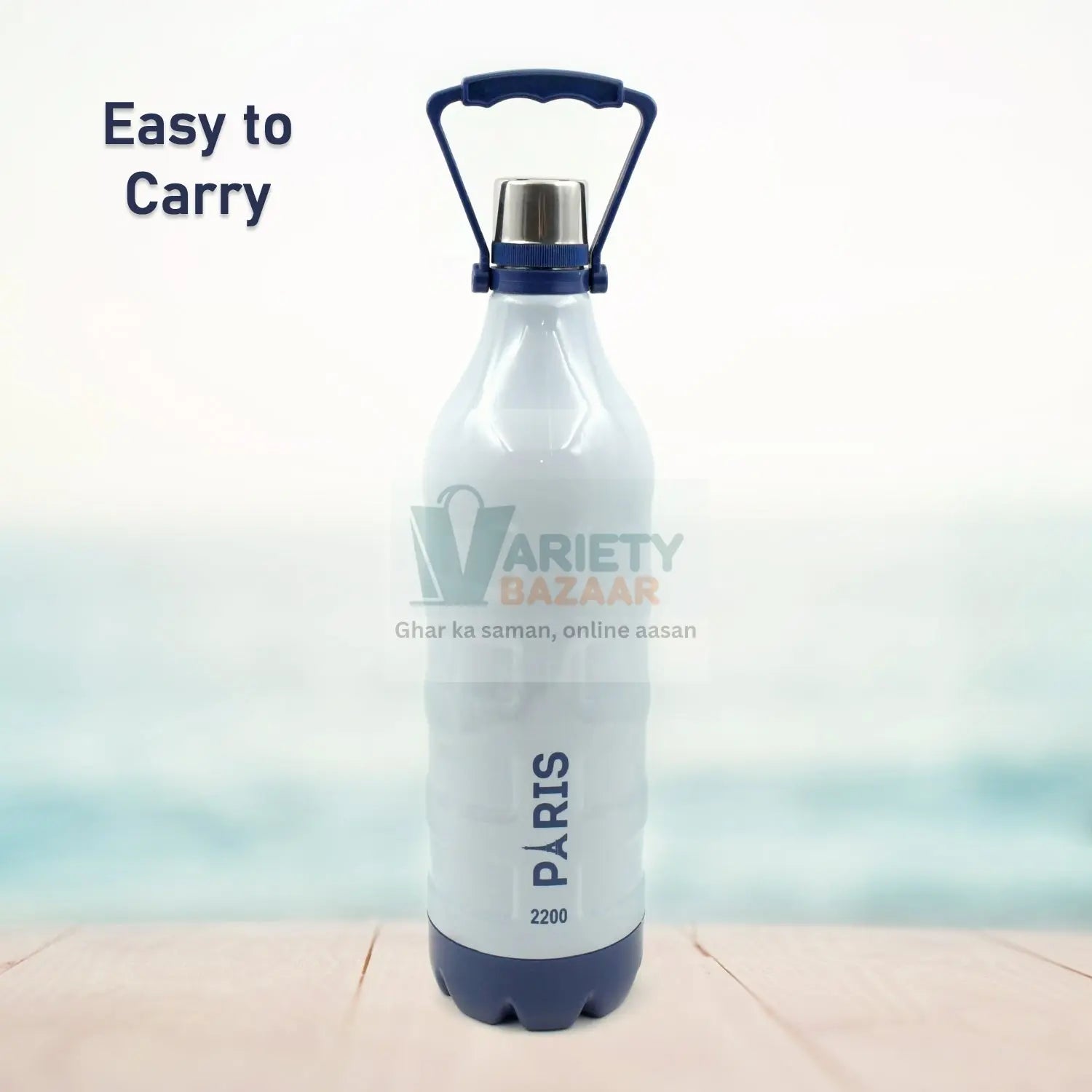 Plastic Sports Insulated Water Bottle with Handle Easy to Carry High Quality Water Bottle, BPA-Free & Leak-Proof! for Kids' School, For Fridge, Office, Sports, School, Gym, Yoga (1 Pc, 1500ML & 2200ML) Travel Sahayak