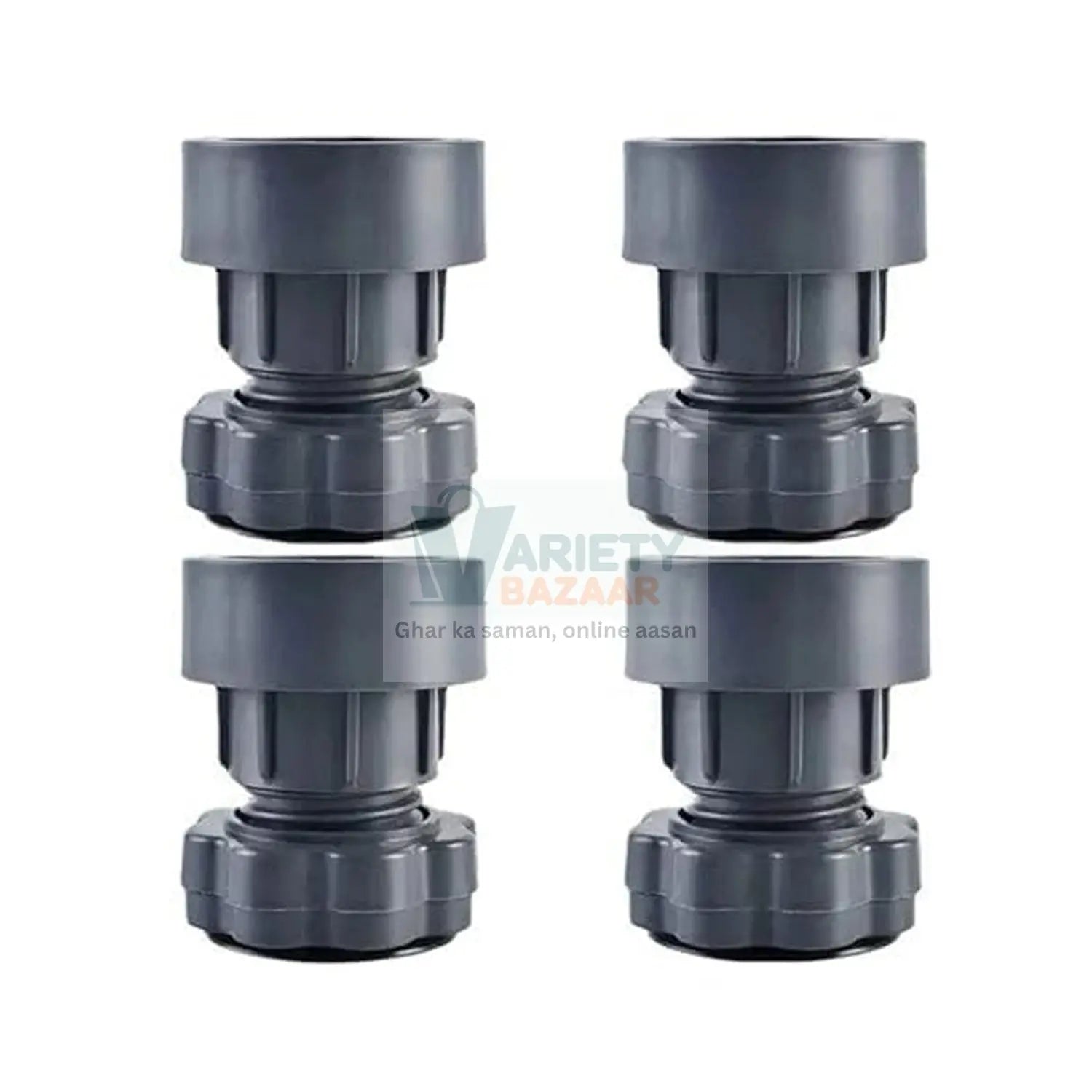 Plastic Washing Machine Vibration Feet , Adjustable Highly Non-Slip Support Anti Vibration Walk Shock Absorber Noise Cancelling Furniture Lifting Base (4 Pcs Set) Variety Bazaar