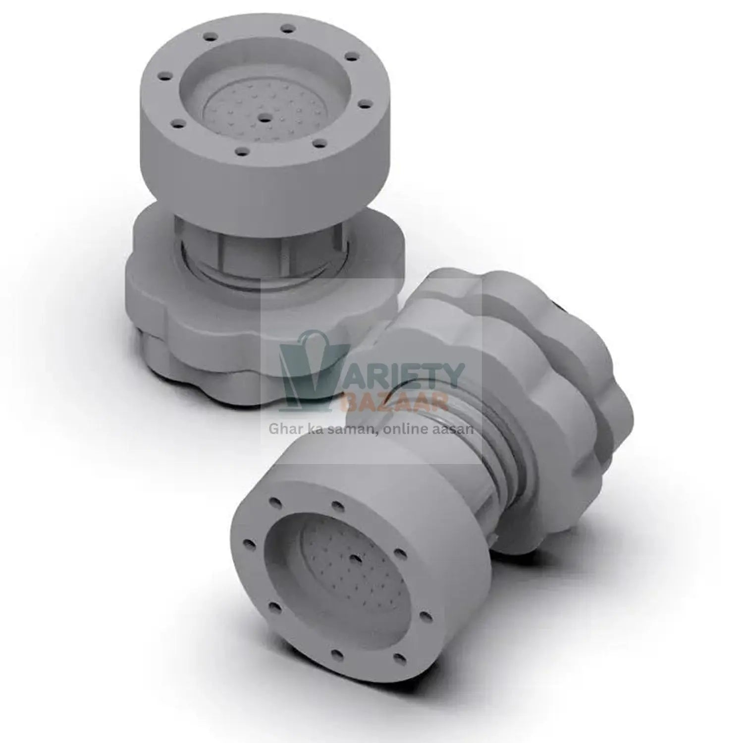 Plastic Washing Machine Vibration Feet , Adjustable Highly Non-Slip Support Anti Vibration Walk Shock Absorber Noise Cancelling Furniture Lifting Base (4 Pcs Set) Variety Bazaar