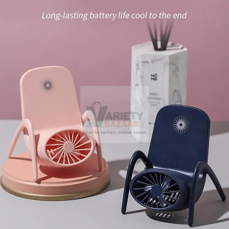 Portable Mobile Phone Holder Fan – Handheld, Multi-Function (Battery Not Include) Variety Bazaar