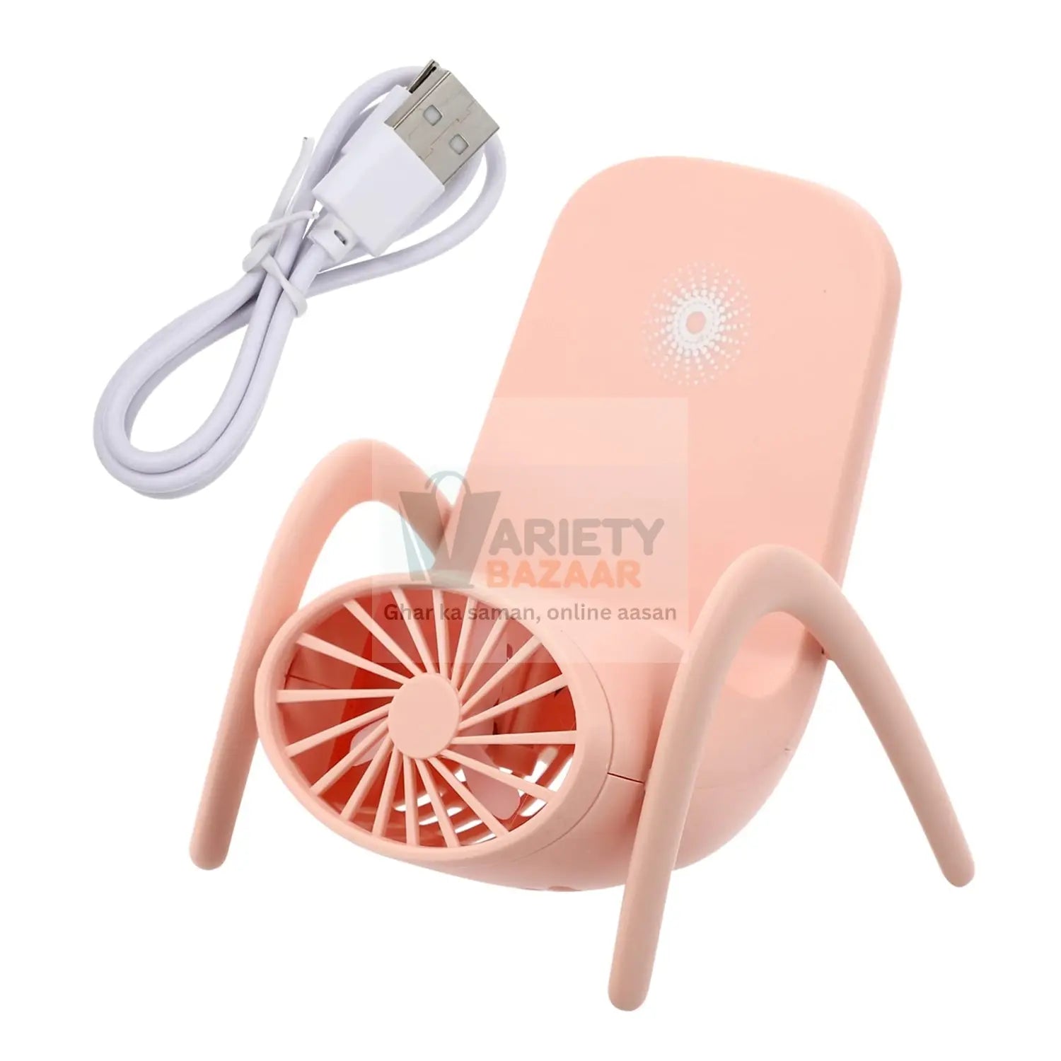 Portable Mobile Phone Holder Fan – Handheld, Multi-Function (Battery Not Include) Variety Bazaar