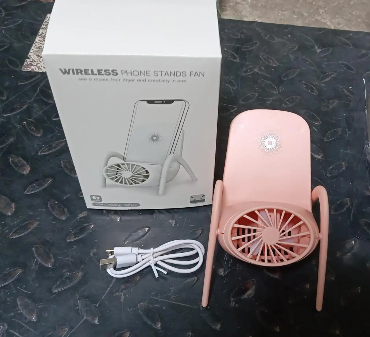 Portable Mobile Phone Holder Fan – Handheld, Multi-Function (Battery Not Include) Variety Bazaar