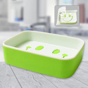Portable Travel Home Box Cute Cartoons Smile Face Container Draining Holder Soap Dish ,Sabudani Variety Bazaar