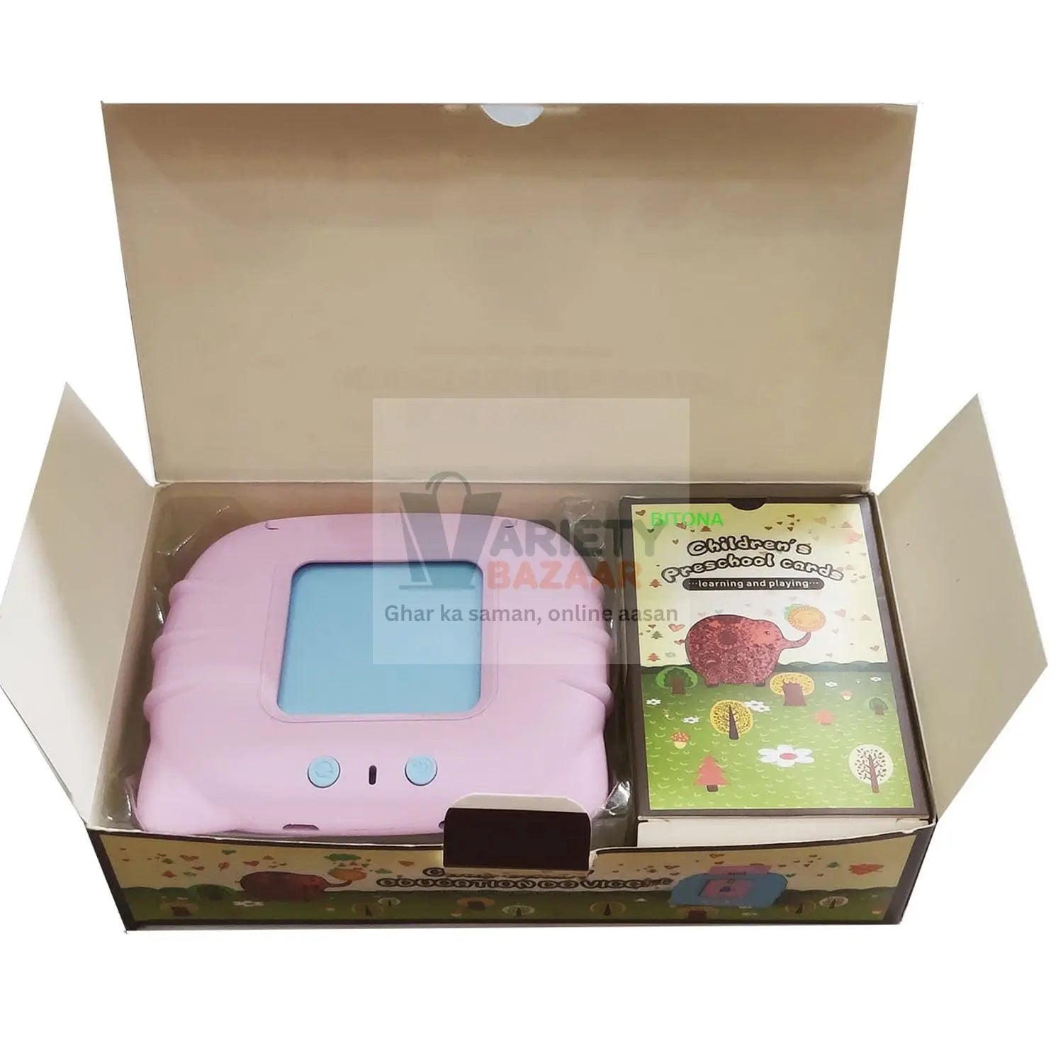 Preschool Learning Toys Flash Cards for Small Kids Educational Toys English Words Learning Machine for Kids with 224 Words, Birthday Gift for Kids Intelligent Electric Kids Language Card (1 Set) Variety Bazaar