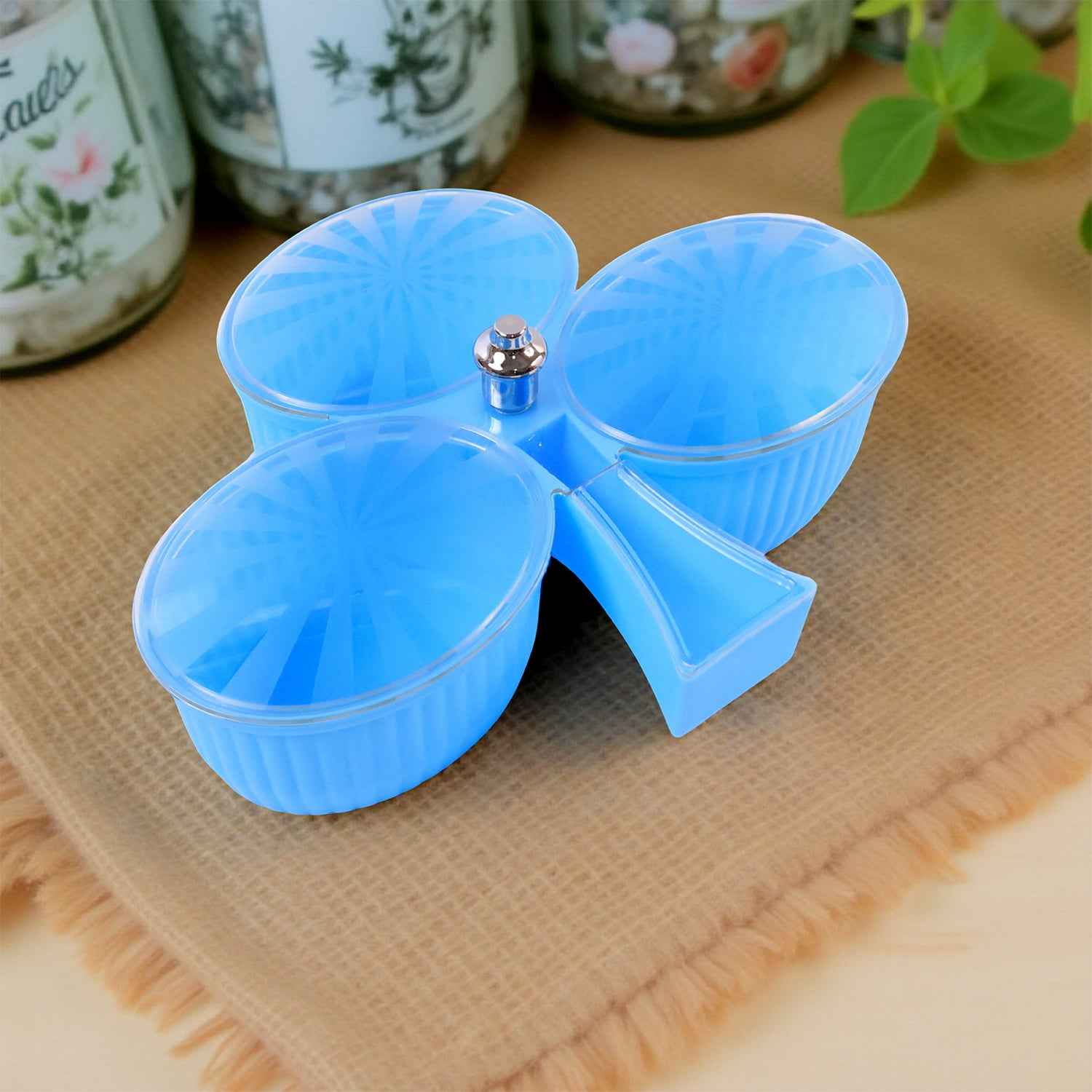 Premium 3-compartment Revolving Dry Fruit Box (1 Pc)