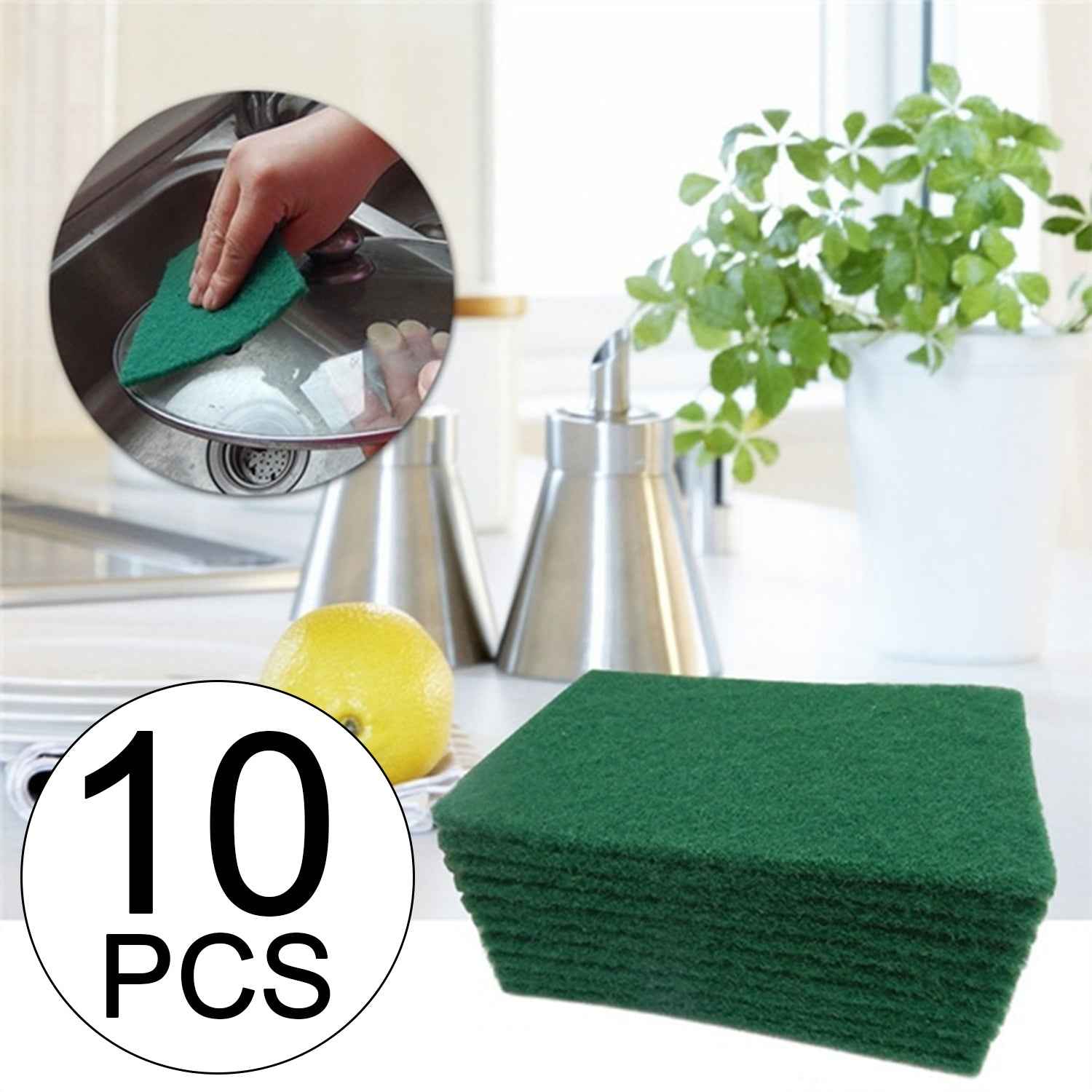 3410 Scrub Sponge Cleaning Pads Aqua Green 10pcs