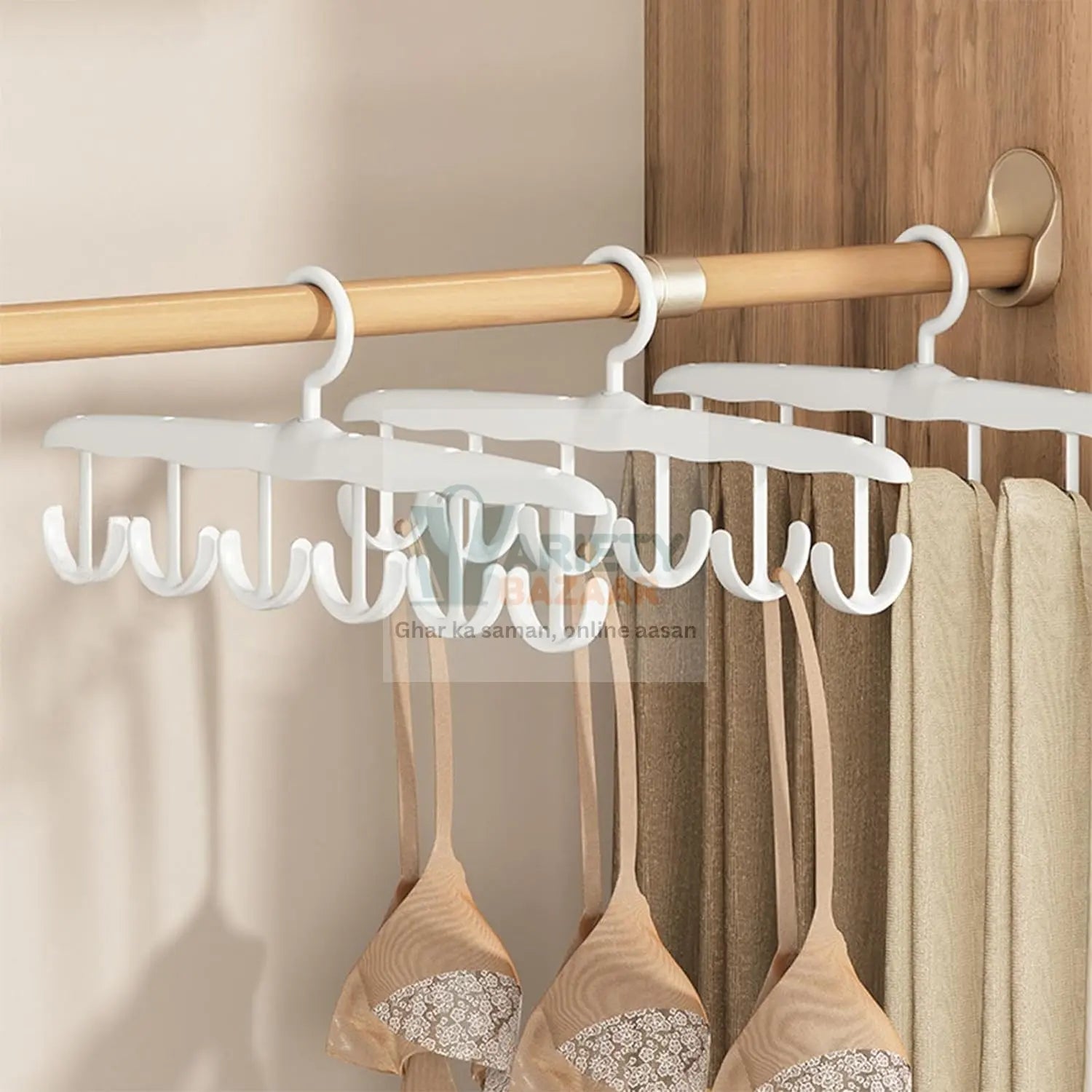 Rotatable Tank Top Hanger – Space Saving Closet Organizer for Dorms & Apartments (12-Hook) Variety Bazaar