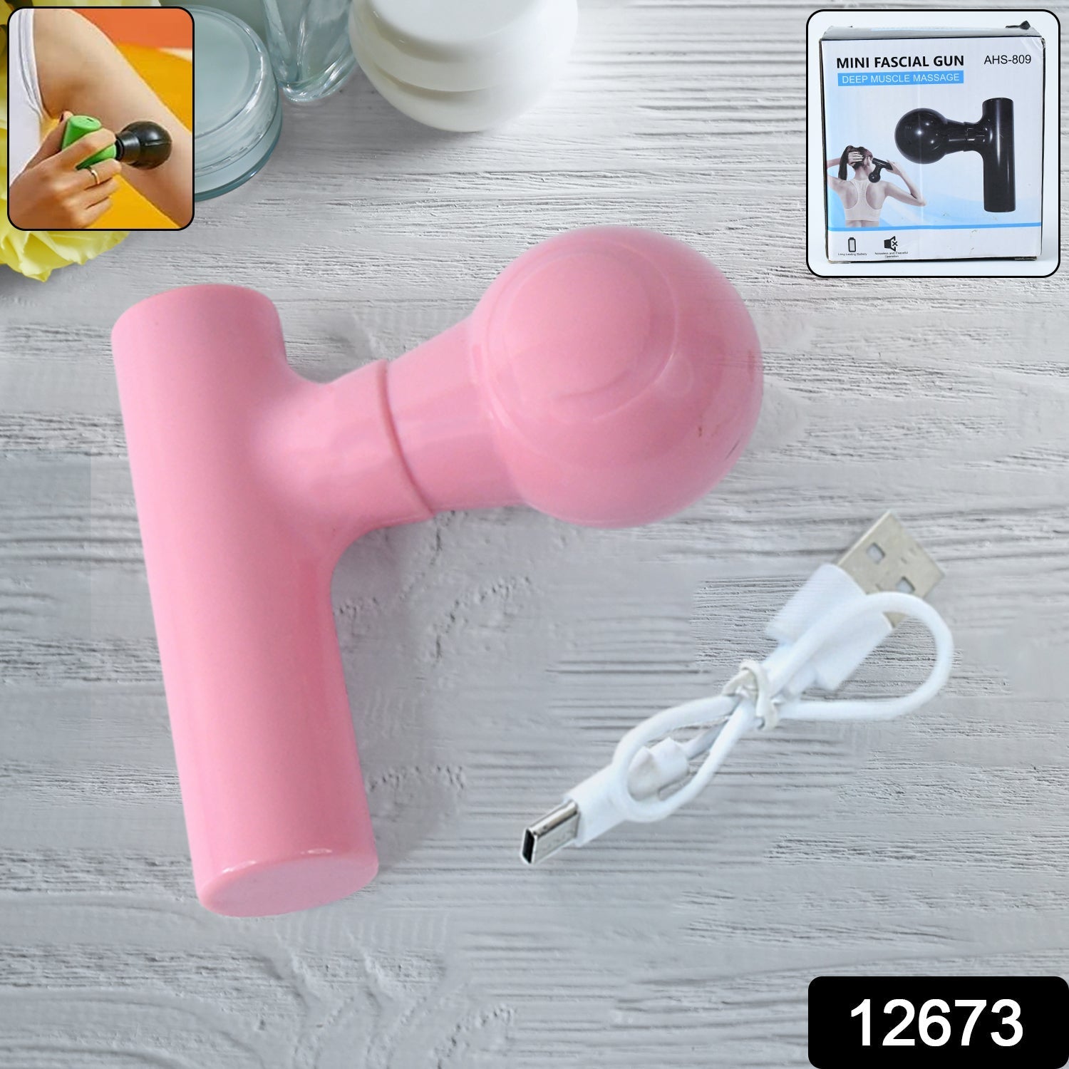 Black Mini Pocket Size Massager, Full Body Massager, Cordless One Button Operation for Body Pain & Relaxation Variety Bazaar