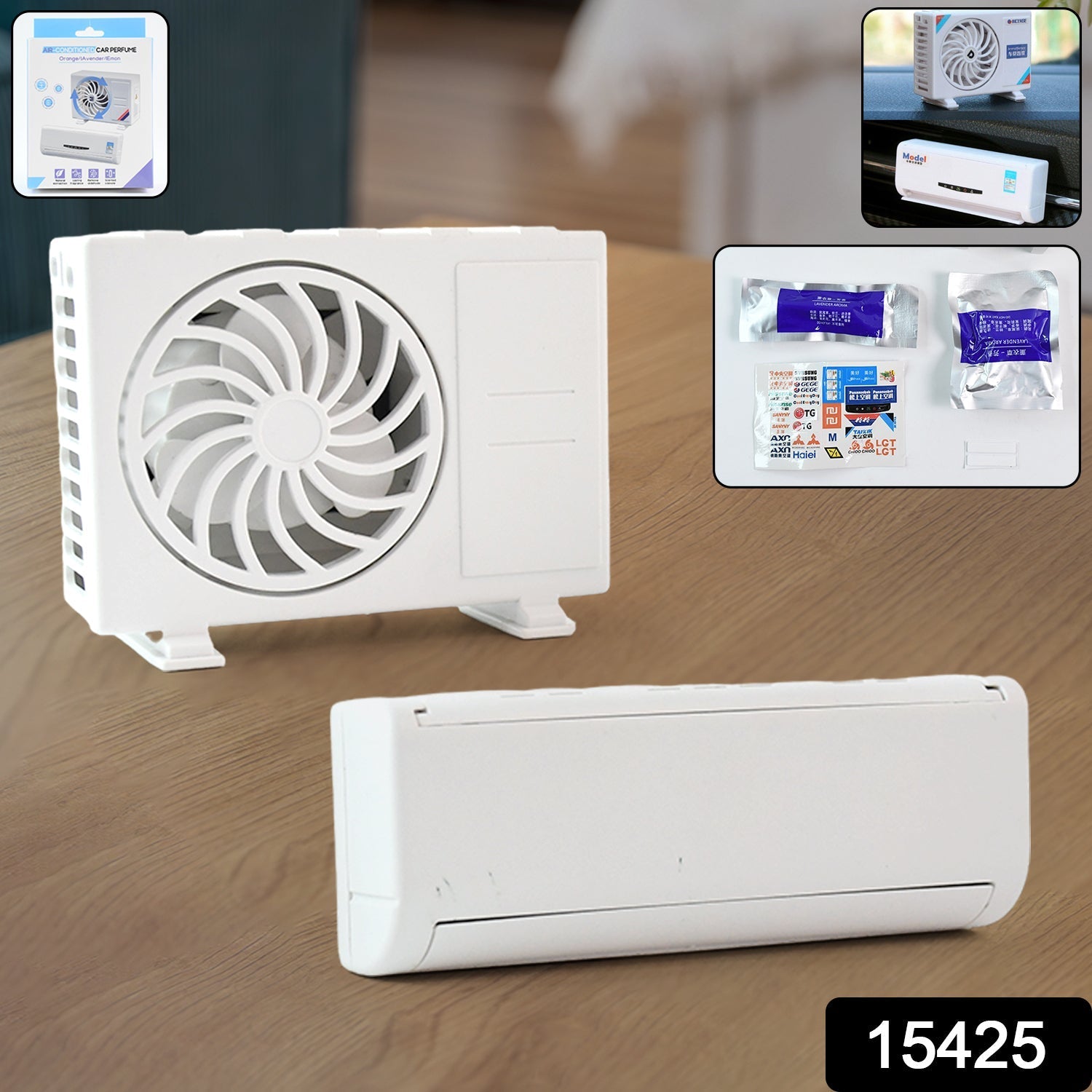 AC Design Solar-Powered Car Air Freshener: Built-in Perfume Diffuser for Dashboard and AC Vent Variety Bazaar